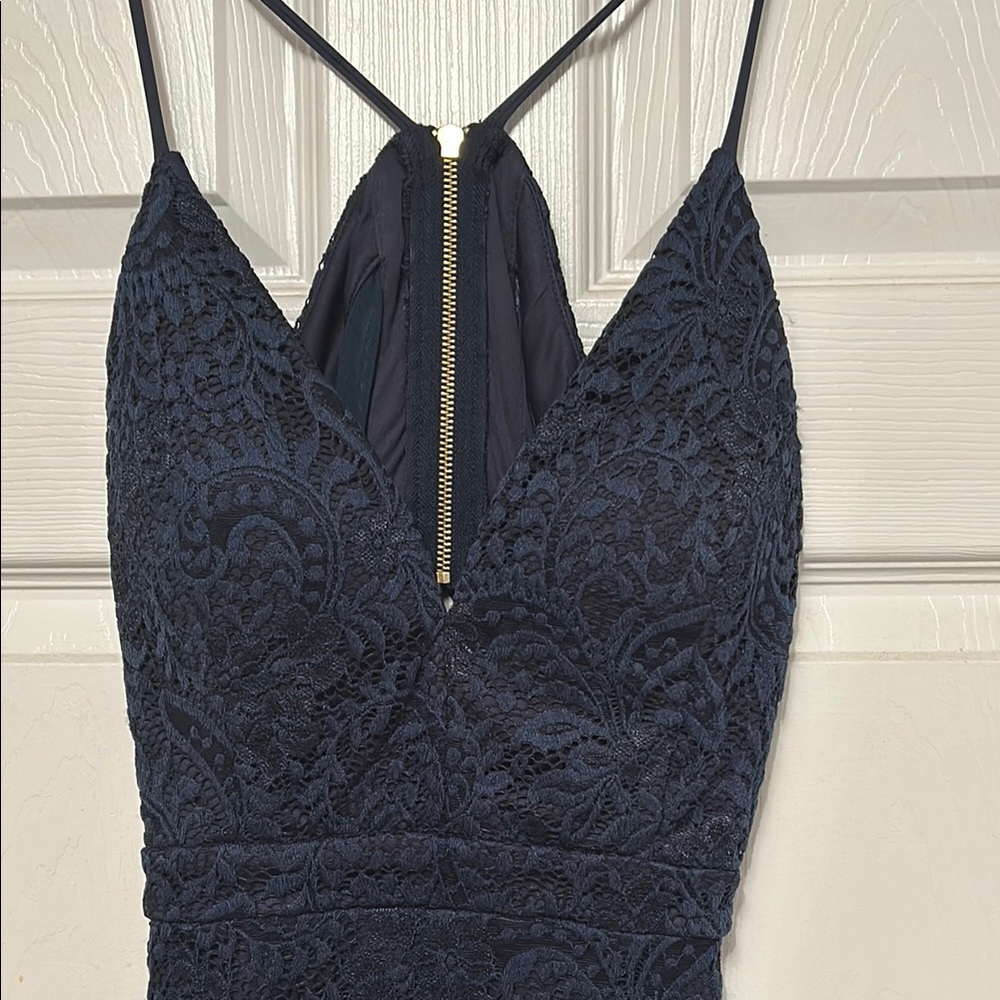 Navy Blue Lacy Dress. Juniors. Size medium.